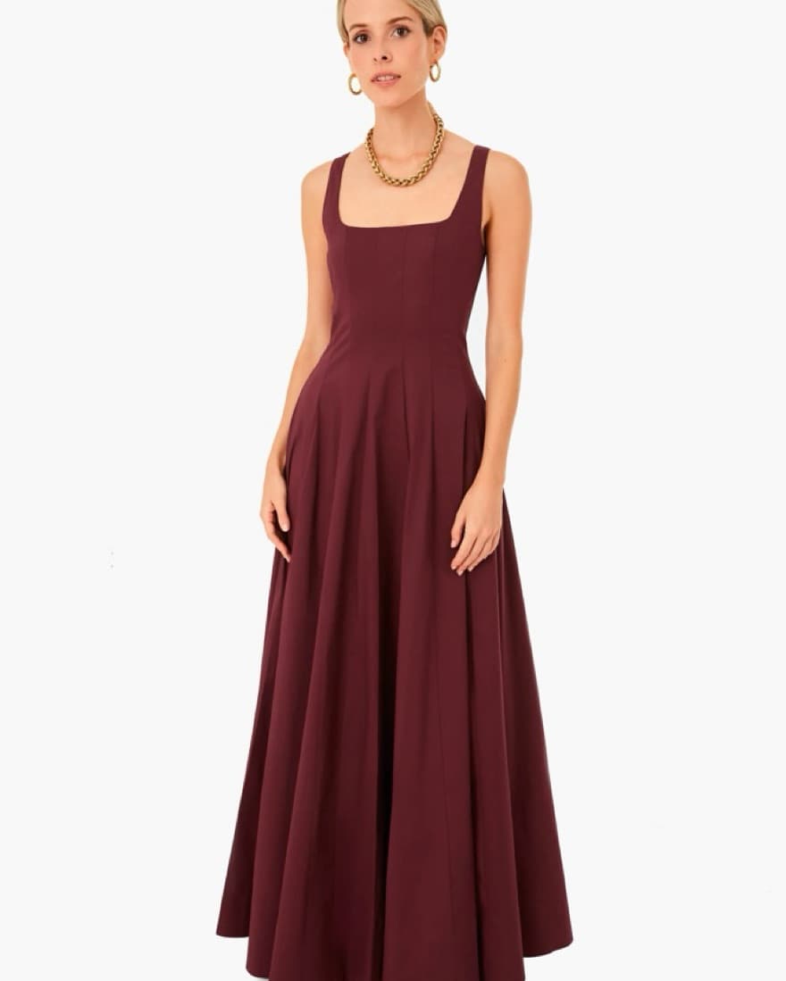 Maroon Staud Wells Maxi Dress - Image 1