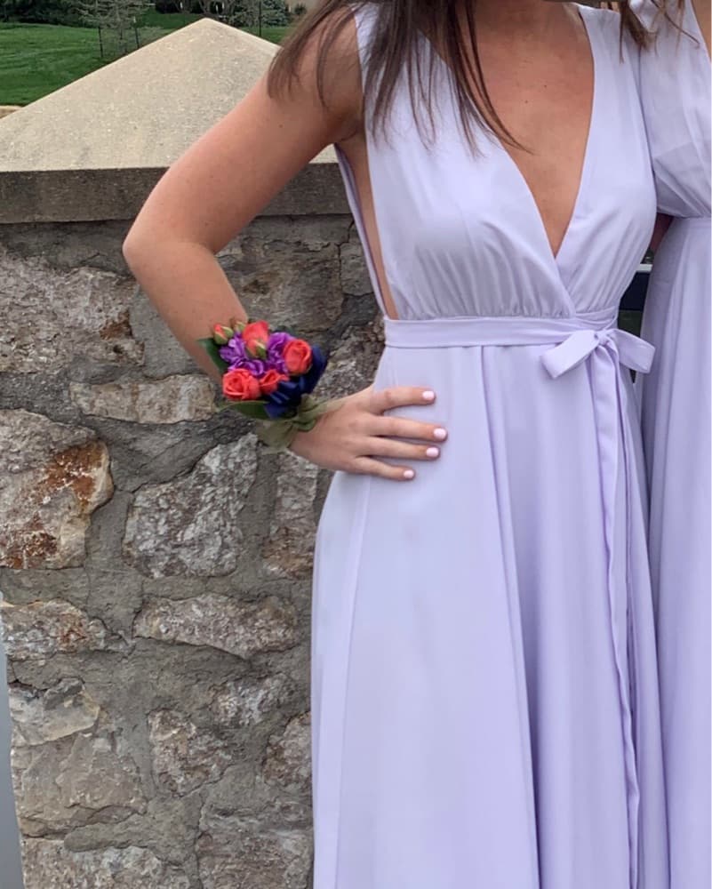 Lovers + Friends Purple Wrap Maxi Dress  - Image 1