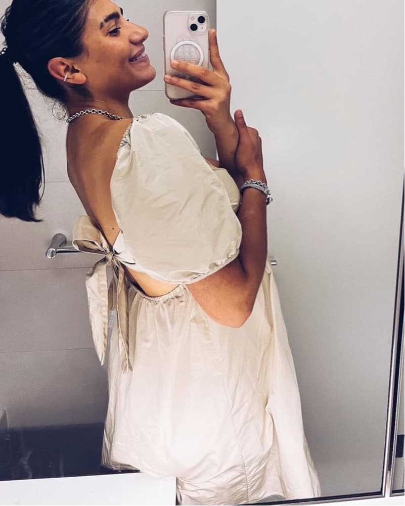 Aritzia Satin Back-Tie Dress - Image 2
