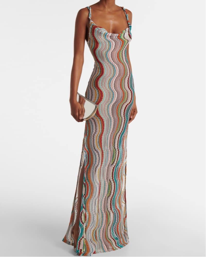 Missoni Wave Open Back Lamé Maxi Dress - Image 2