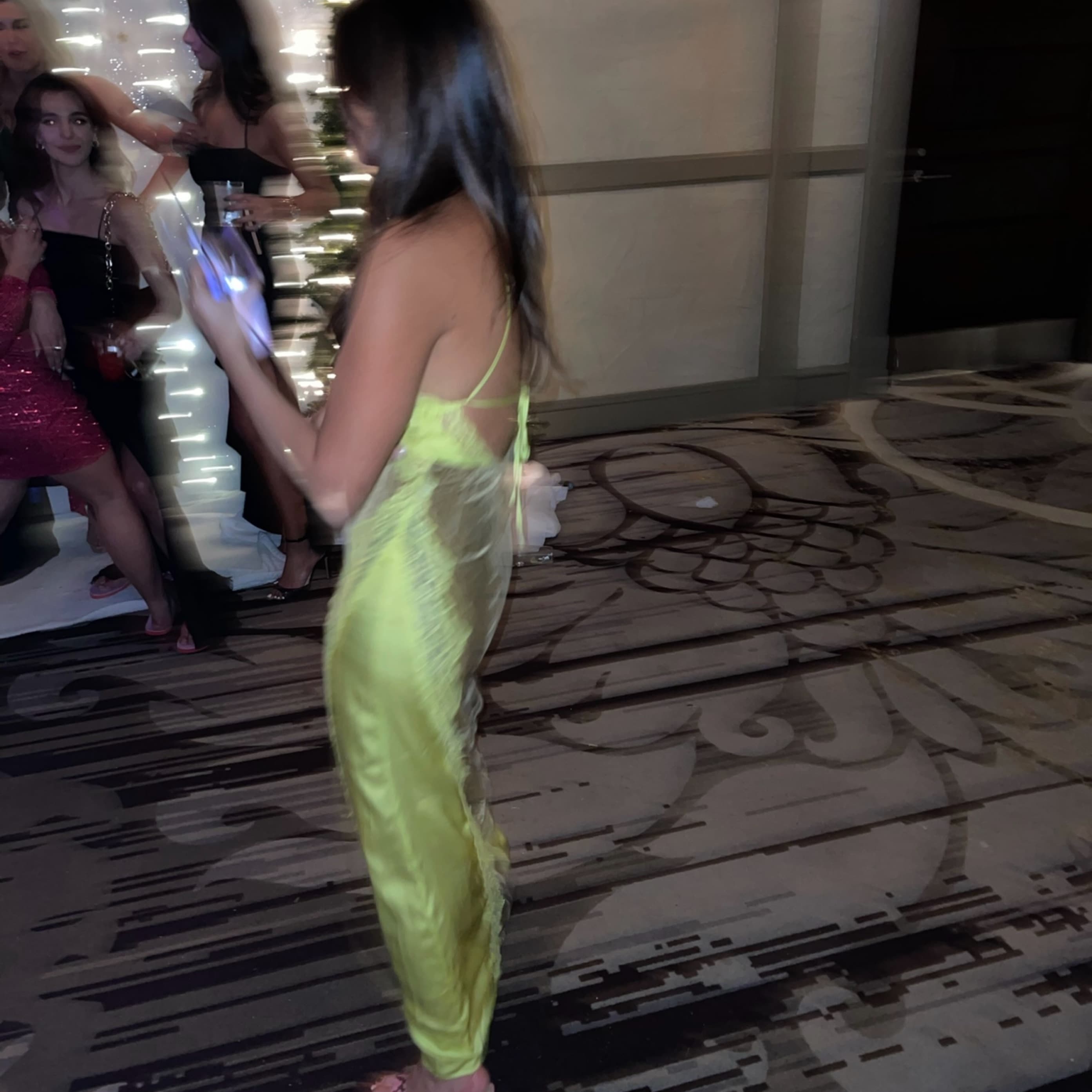 Chartreuse Free People Lace Maxi Dress - Image 4