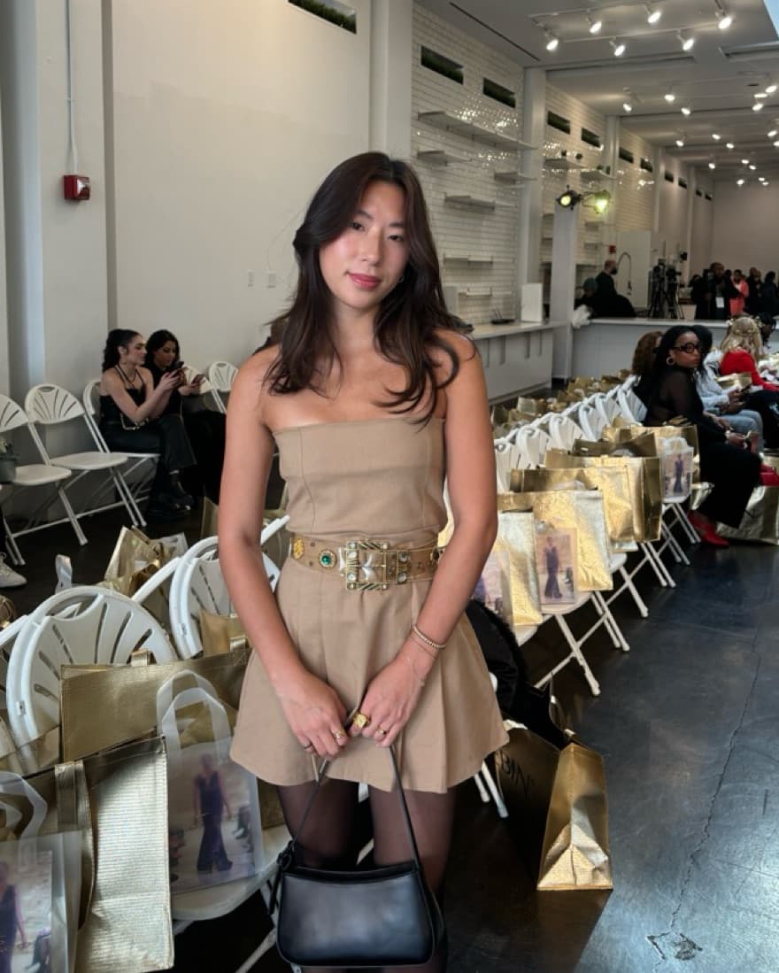 TAN SHORT DRESS - Image 1