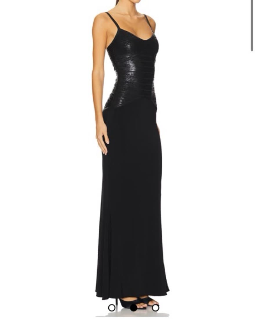 HERVE LEGER BLACK GOWN - Image 1