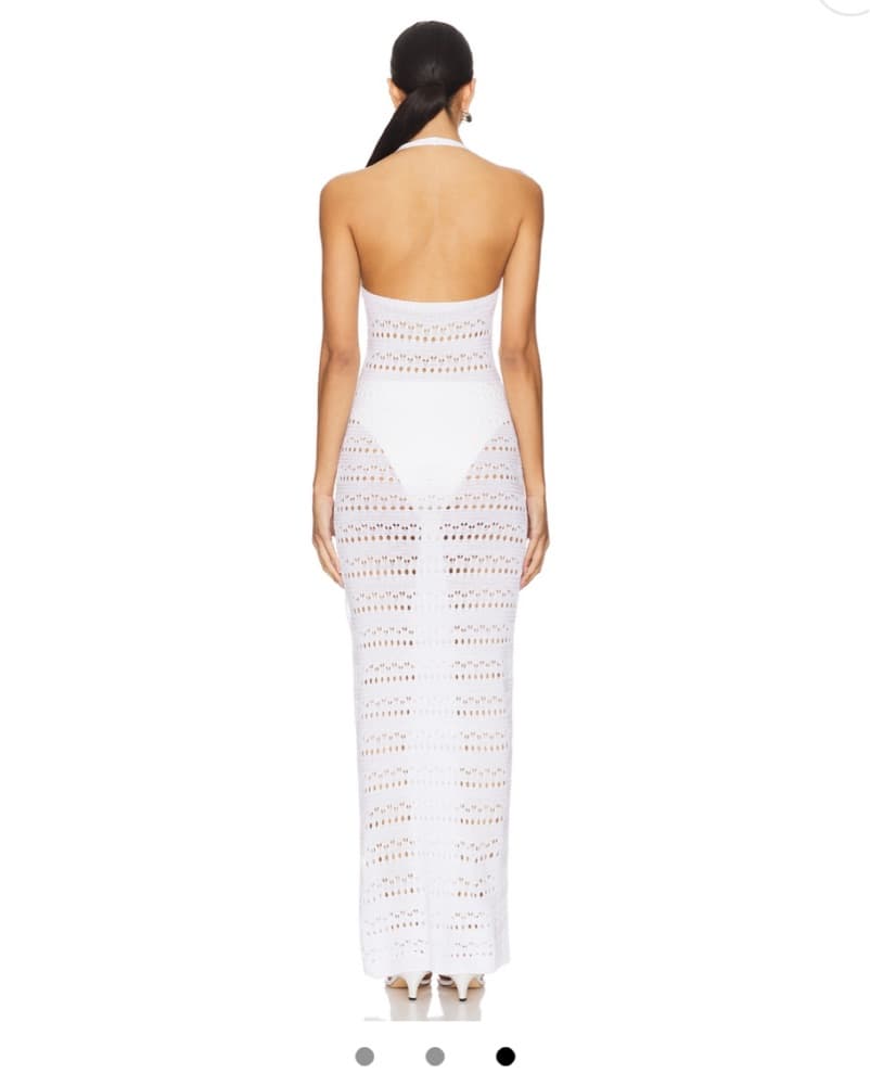 Elegant Crochet Lace Maxi Dress - Image 3