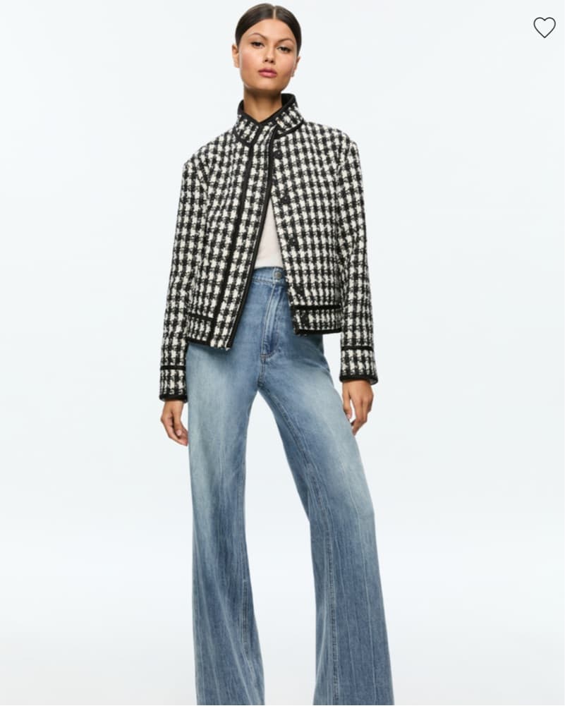 Alice + Olivia Tweed Houndstooth Jacket  - Image 2