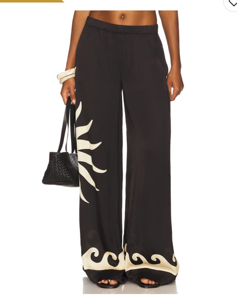 Weworewhat Black Satin Pants - Image 2