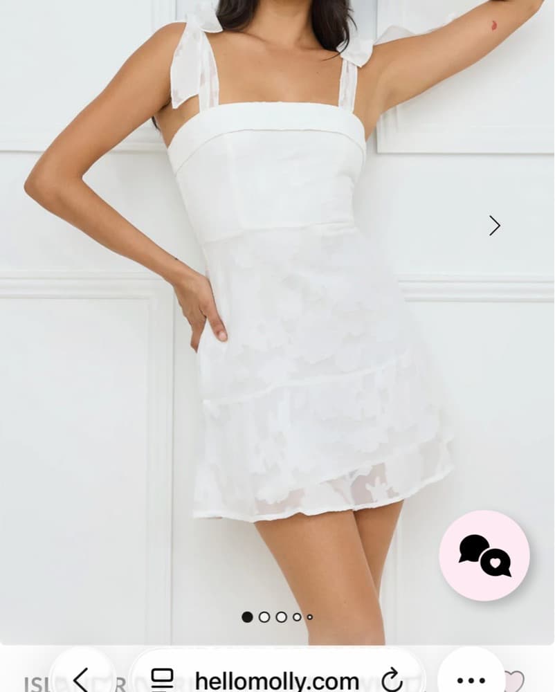 Chic White Lace Dress - Image 3