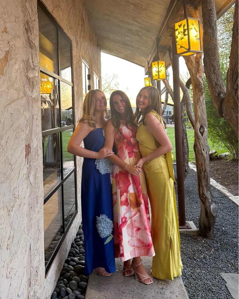 Blue Floral Appliqué Maxi Dress - Image 4