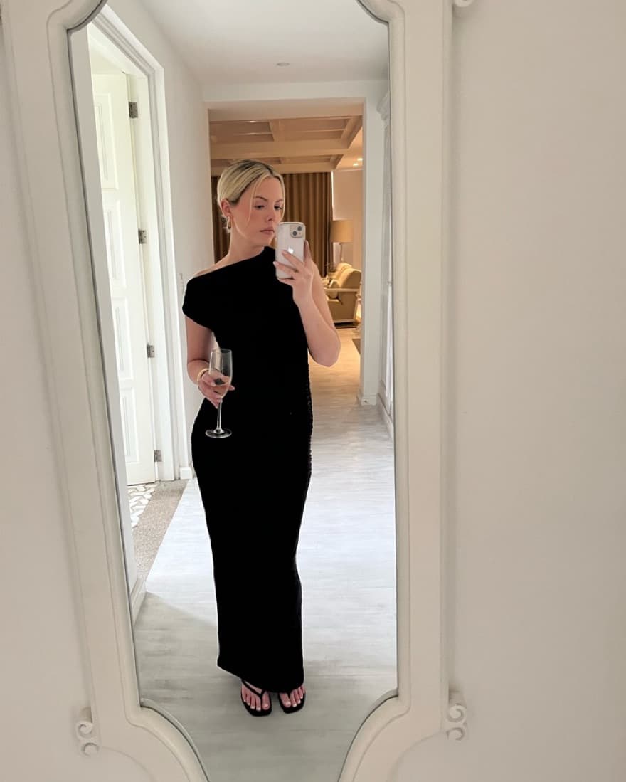 Naked Wardrobe Rouched One Shoulder Gown - Image 3