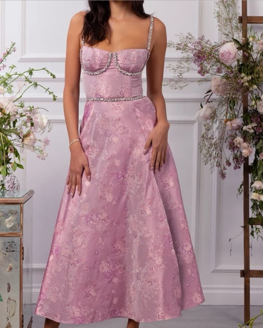 V Chapman Cora Corset Floral Midi Dress - Image 6