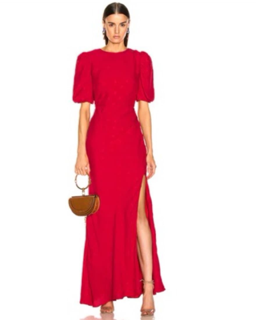 Saloni Annie silk-jacquard Dress - Image 1