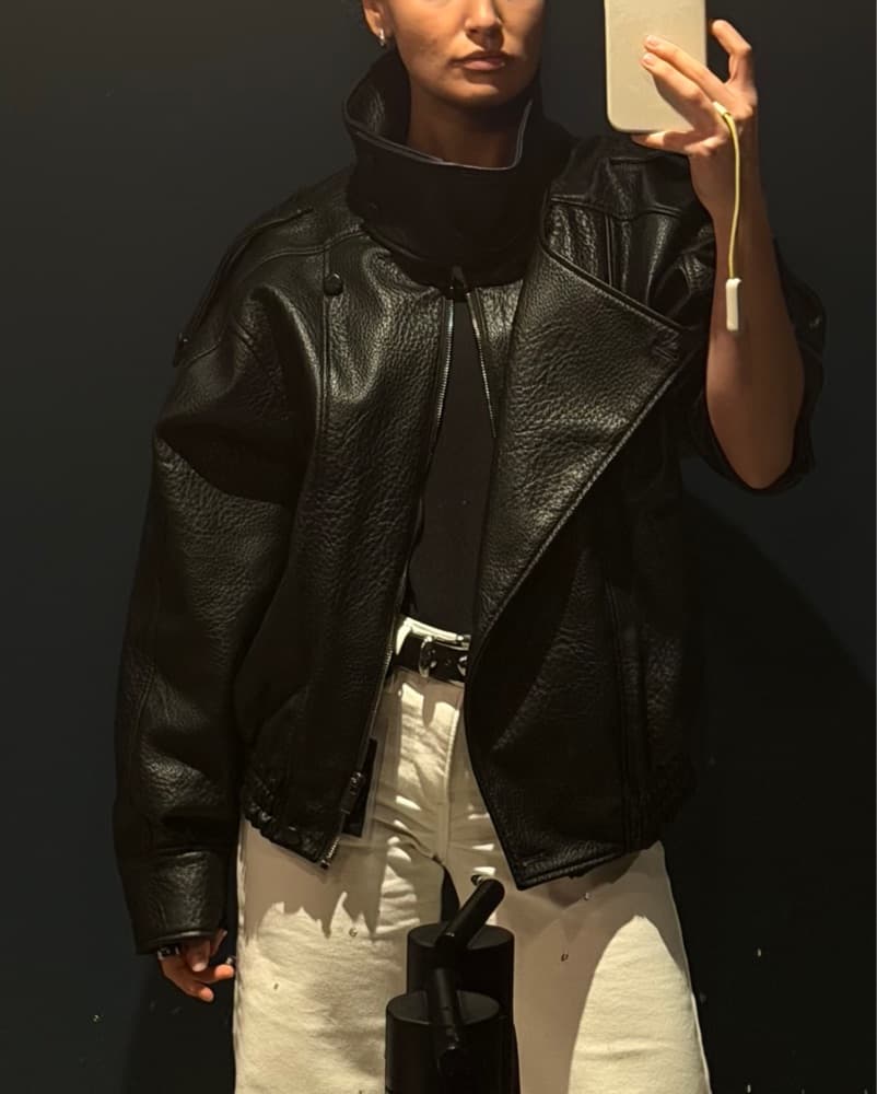 Edgy Leather Jacket Zara - Image 4