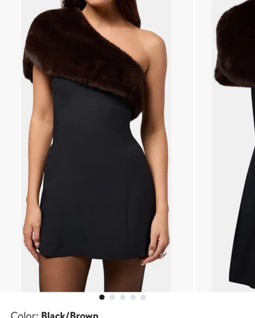 We Wore What Fur Mini Dress - Image 1