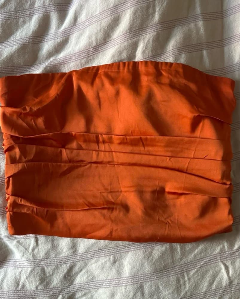 NBD Rae Strapless Tube Top Orange  - Image 5