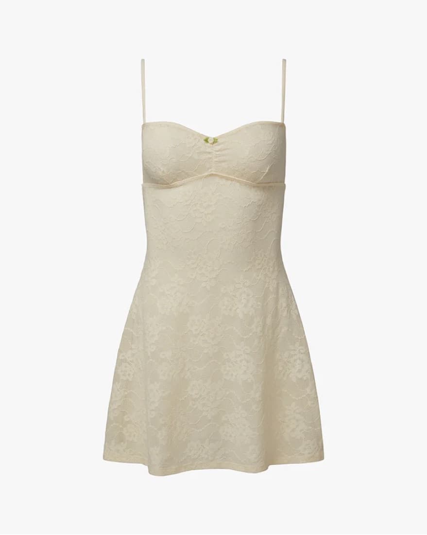 LACE ROSETTE MINI DRESS - Image 3