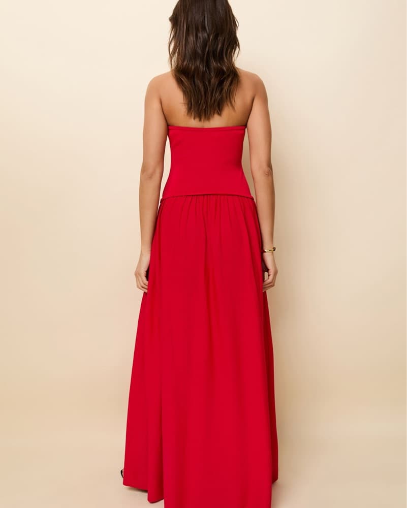 Solid & Striped Strapless Maxi Dress  - Image 3