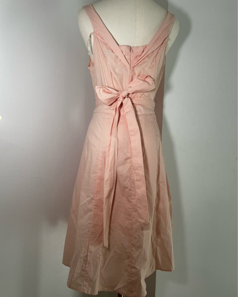 Pink Bow Tie Designer Dress - Image 4