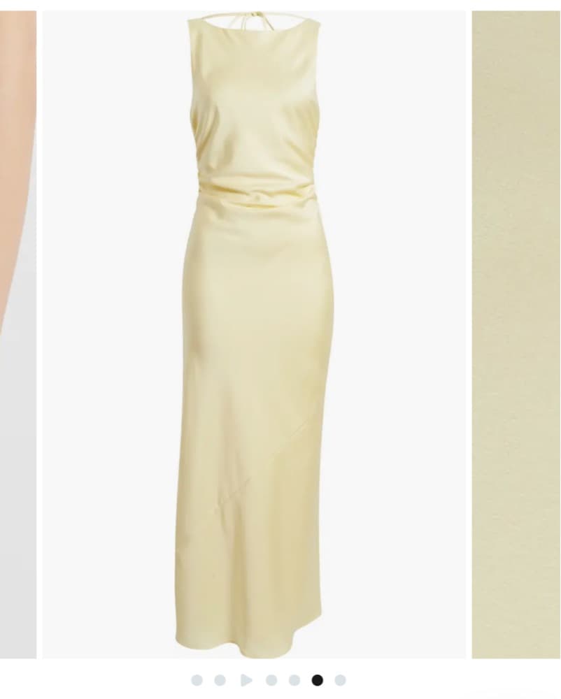 Yellow Satin WAYF dress - Image 1