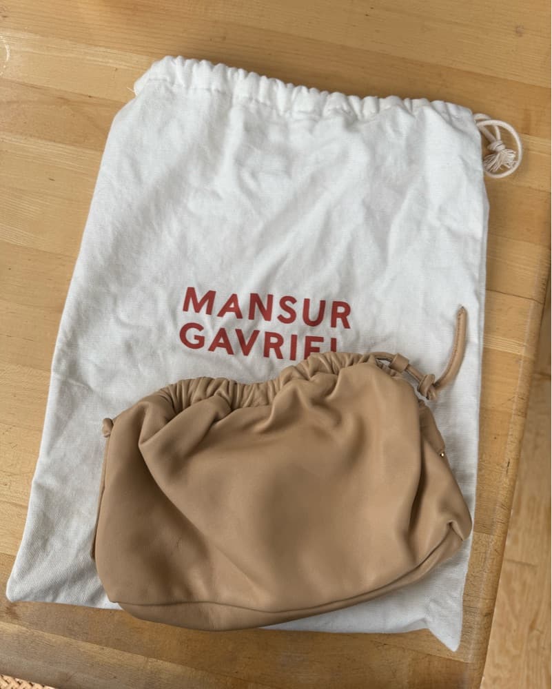 Mansur Gavriel Mini Cloud Clutch In Sand - Image 1