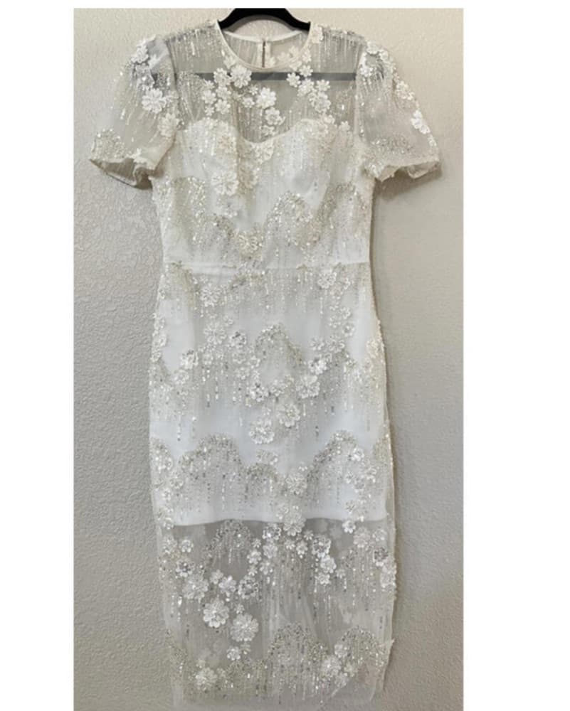 Dress The Population White Sequin Dress - Image 5
