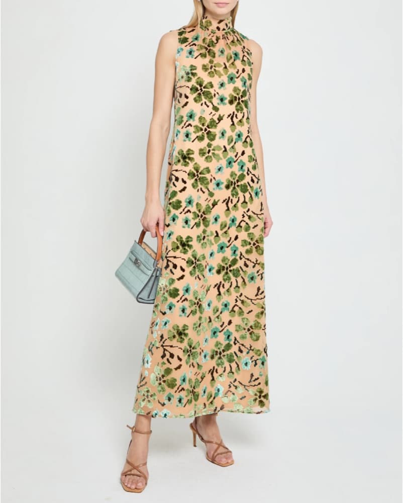 STAUD dupe Floral Moss Maxi Dress - Image 1