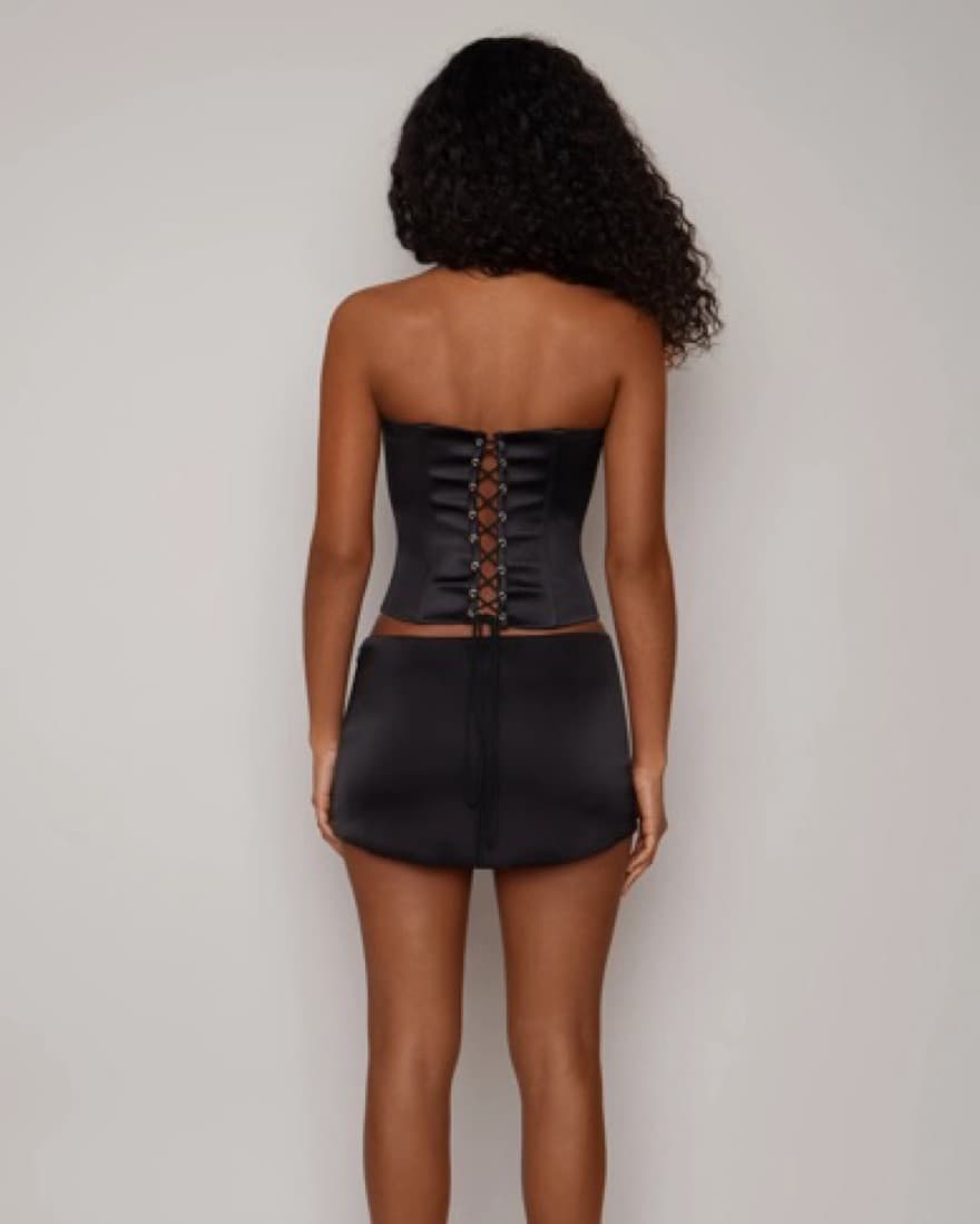 Danielle Guizio Satin Corset Top - Image 5
