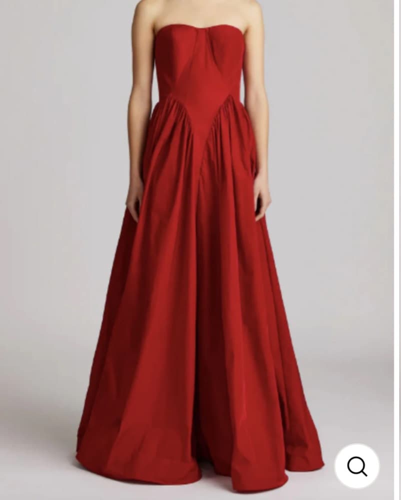Zac Posen Drop-Waist Taffeta Dress - Image 3