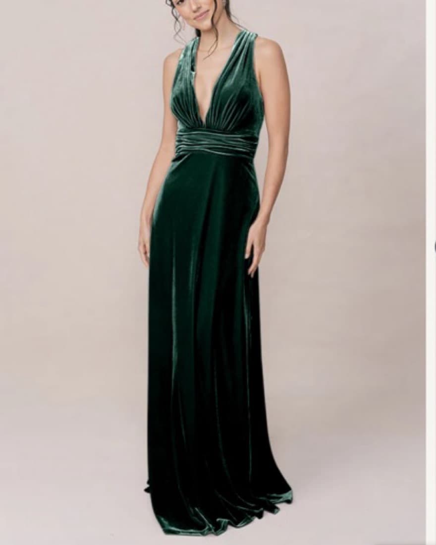 Revelry Emerald Green Velvet Dress - Image 1