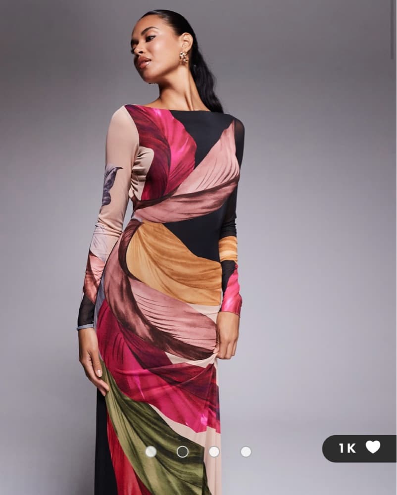 AFRM Long Sleeve, Low Back Maxi Dress  - Image 3