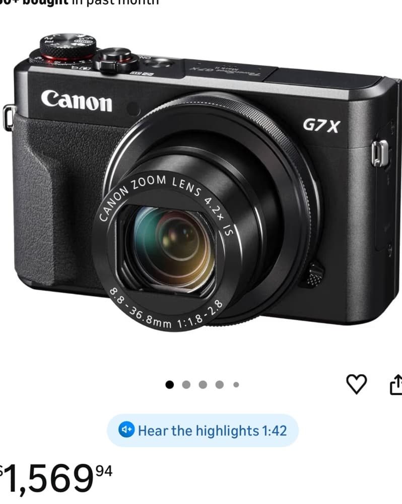 Canon G7x Mark ii - Image 1