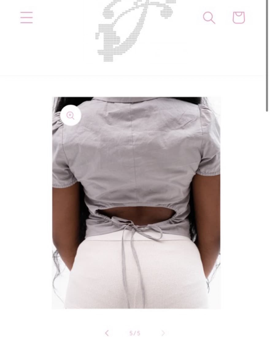 Cropped Short Sleeve Button Down  - Image 4