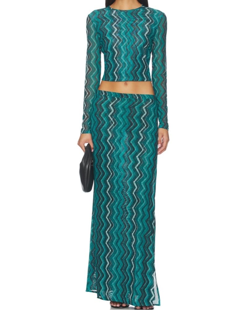 Vibrant Chevron Maxi Dress - Image 1