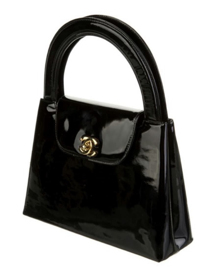 Chanel Vintage Patent Leather Kelly Bag - Image 4