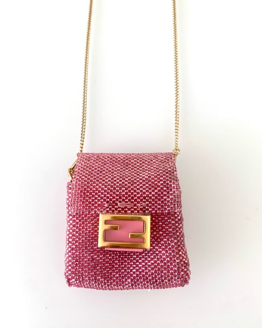 Fendi Lambskin Beaded Mini Pico Baguette - Image 2