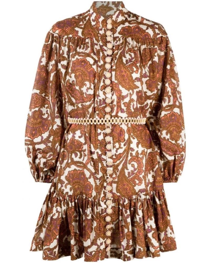Zimmermann Brown Print Minidress - Image 3