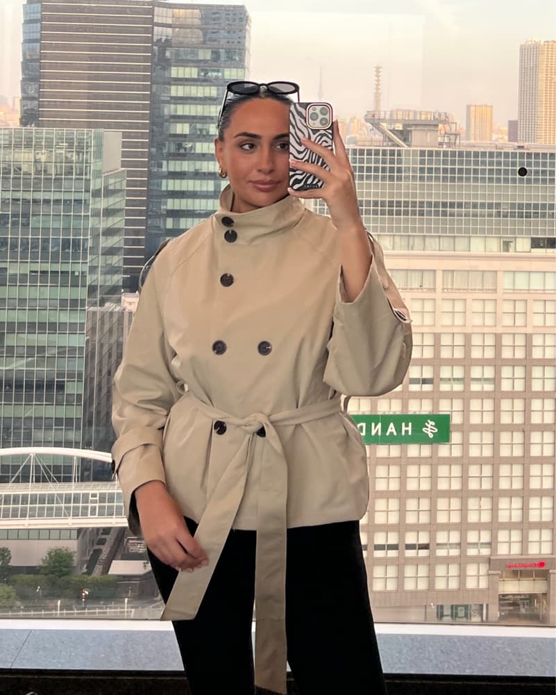 Cropped Trench Coat - Image 3