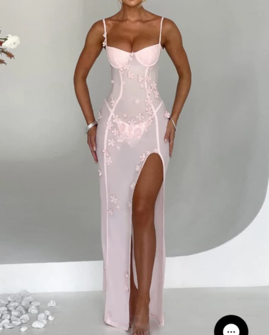 Pink Dalary Floral Maxi Dress - Image 1
