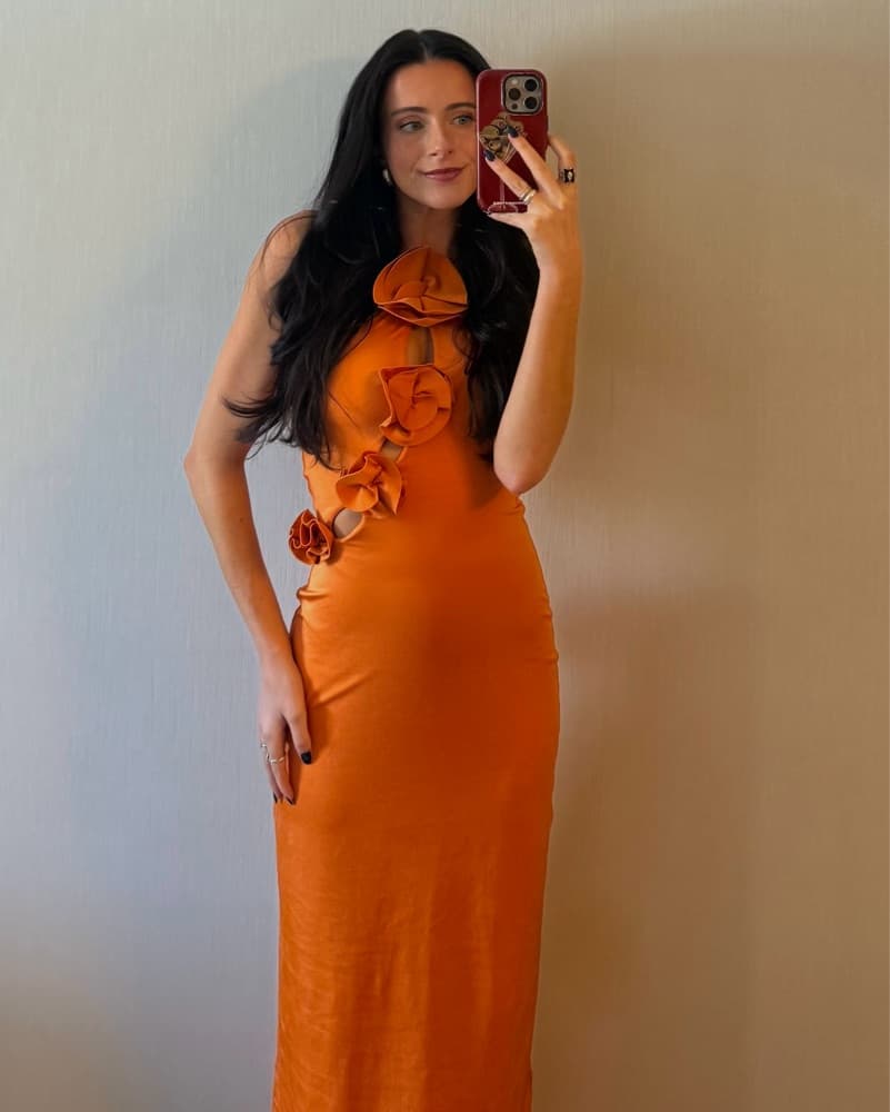 maygel coronel orange floral dress  - Image 2