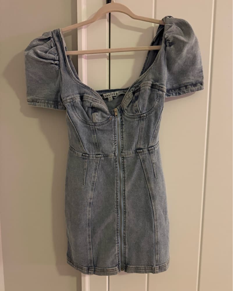 Signature 8 Bustier Denim Dress - Image 2