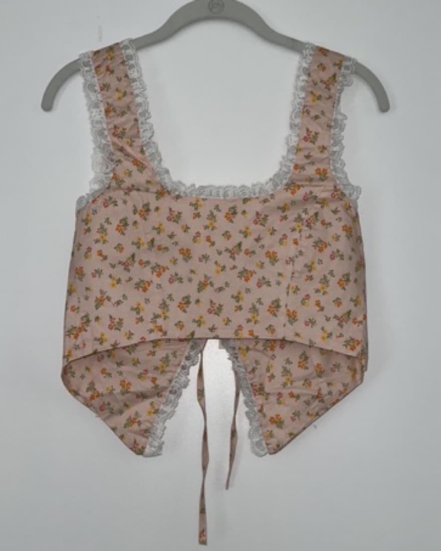 Floral Corset Tie Top - Image 4