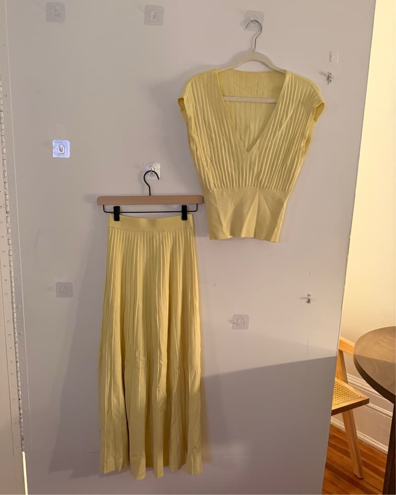 Butter Yellow Pleated Set from COS - Image 5