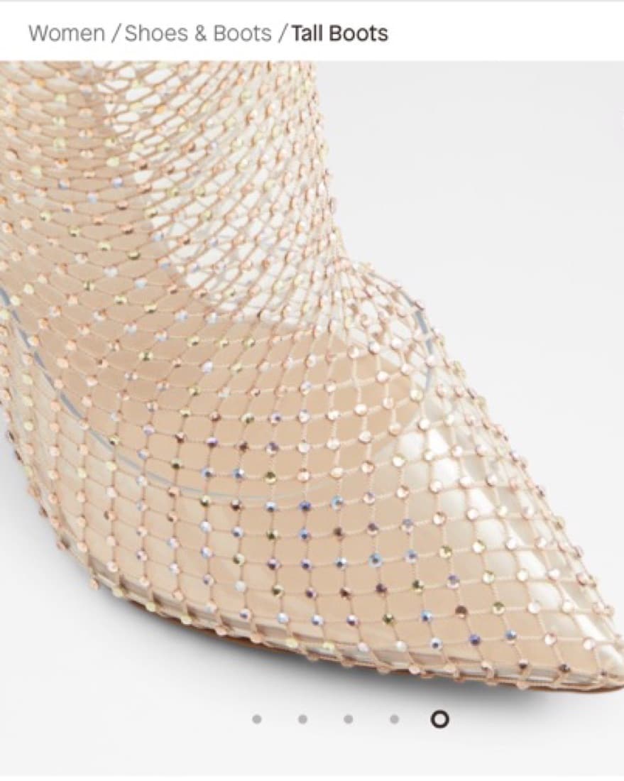 Crystal Mesh Thigh High Stiletto Boots - Image 3