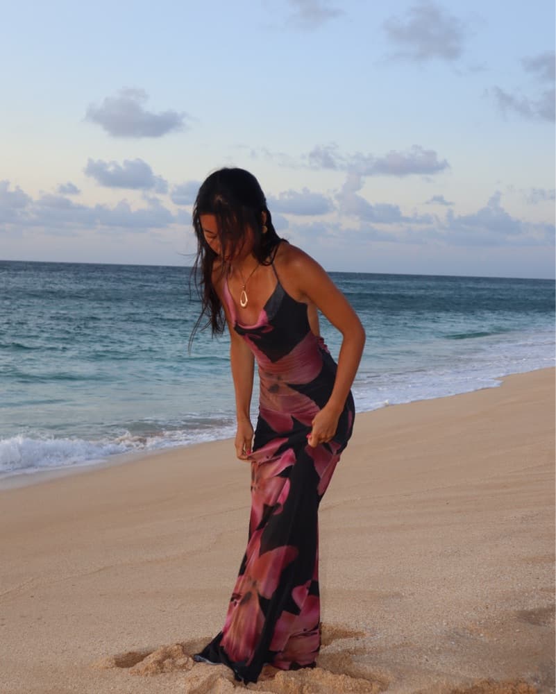 Floral Backless Maxi - Image 3