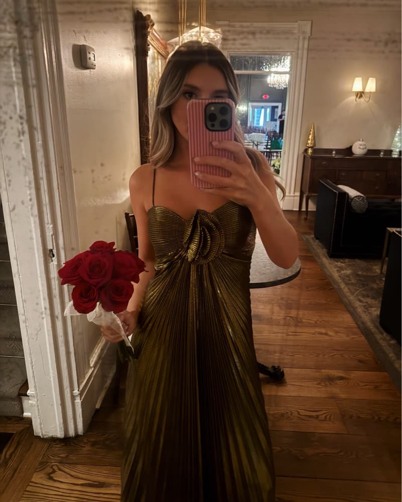 Gold Macduggal Gown - Image 1