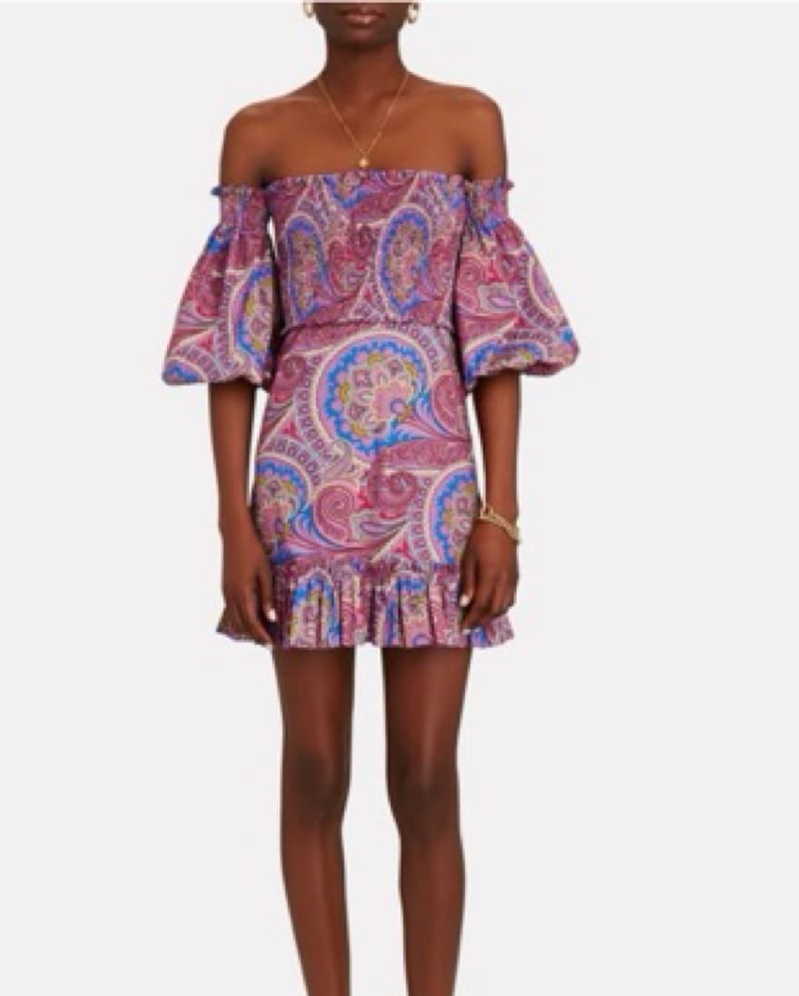 Alexis off The Shoulder Paisly Dress - Image 3