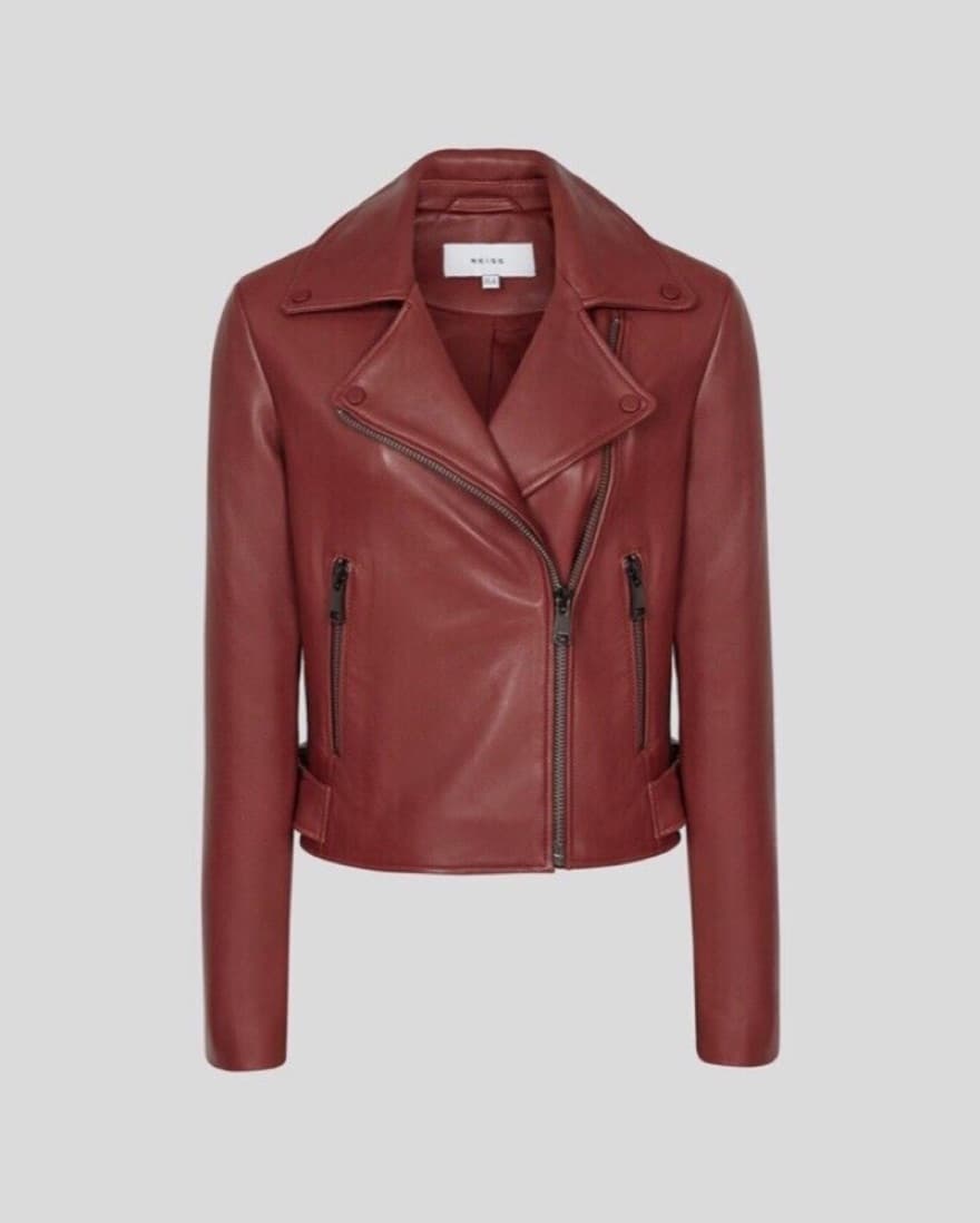 Reiss Leather Biker Jacket - Image 1