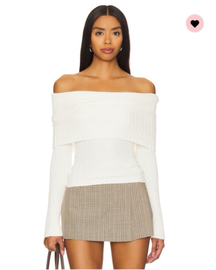 Off the Shoulder Knit Top - Image 2