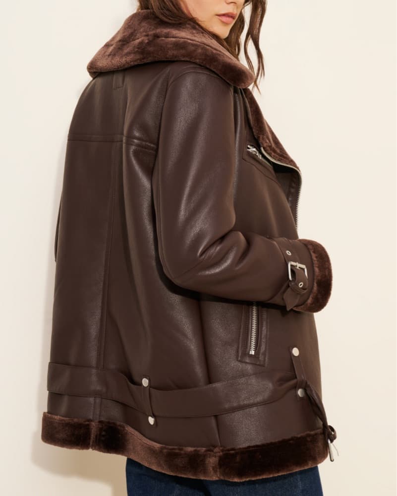 Avec Les Filles Leather Moto Jacket - Image 2