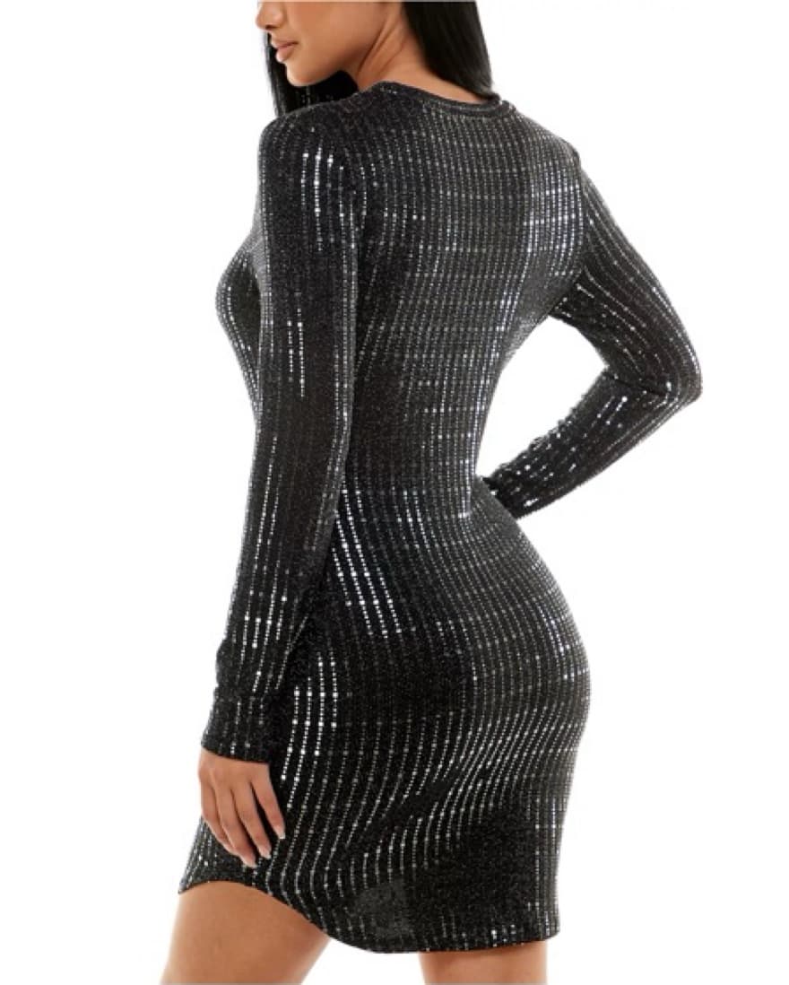 metallic bodycon mini dress - small - Image 1