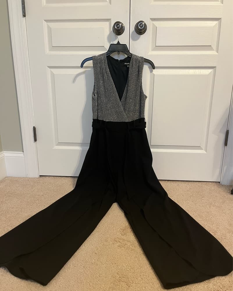 Madison Evenings Silver Jumper Size 6 - Image 1